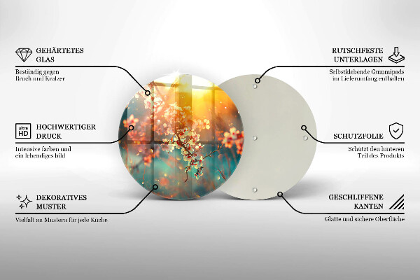 De vidrio templado La manzana florece al sol