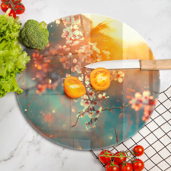 De vidrio templado La manzana florece al sol