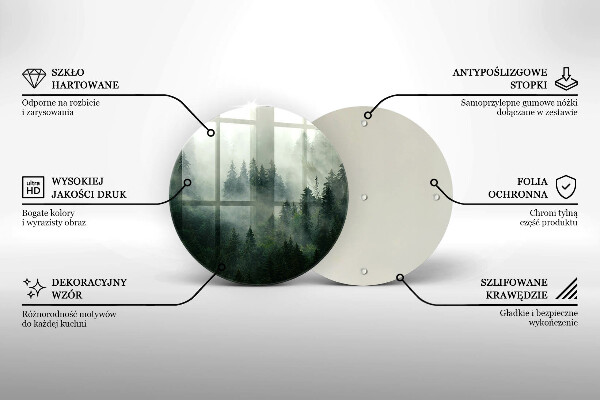 De vidrio templado Paisaje de bosque brumoso