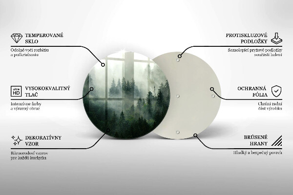 De vidrio templado Paisaje de bosque brumoso