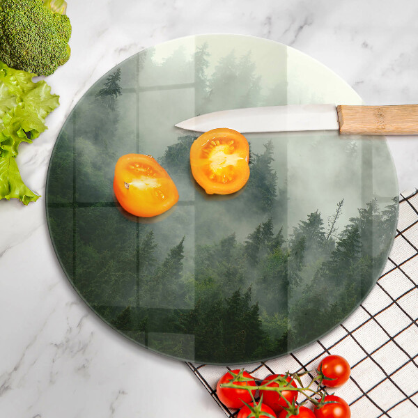 De vidrio templado Paisaje de bosque brumoso