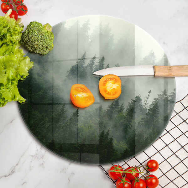 De vidrio templado Paisaje de bosque brumoso