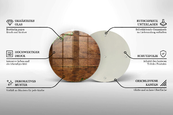 De vidrio templado Tablas y hojas de madera