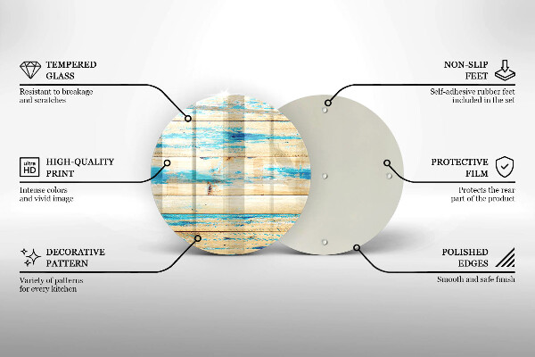 De vidrio templado Tableros de madera retro