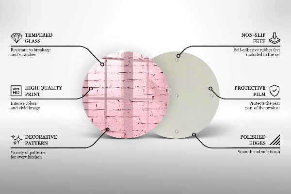 De vidrio templado Pared de ladrillos de colores pastel