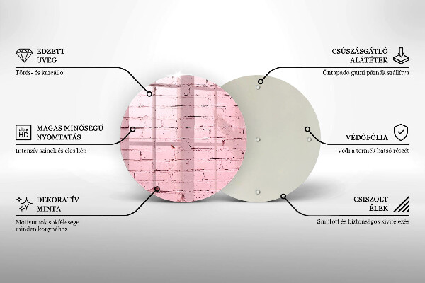 De vidrio templado Pared de ladrillos de colores pastel