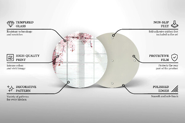 De vidrio templado Flores en las tablas