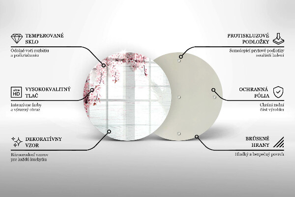 De vidrio templado Flores en las tablas