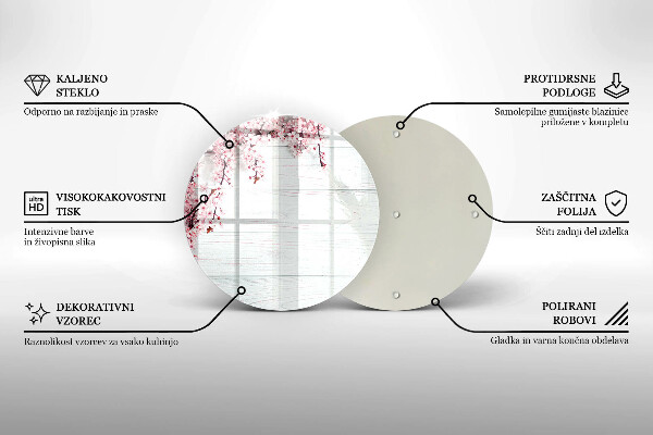 De vidrio templado Flores en las tablas