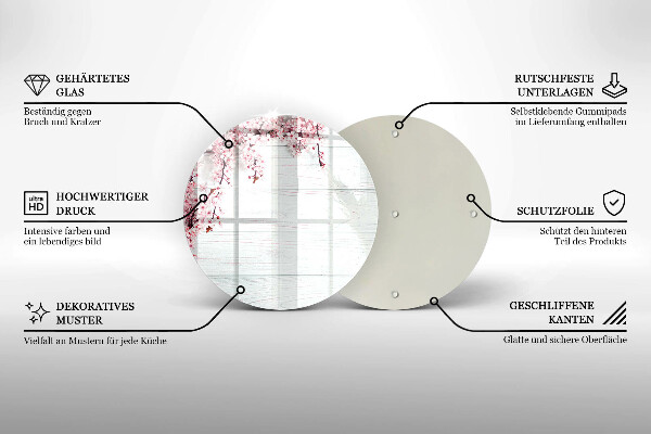 De vidrio templado Flores en las tablas