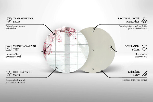De vidrio templado Flores en las tablas