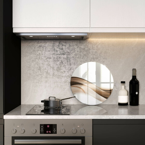 De vidrio templado Líneas marrones abstractas