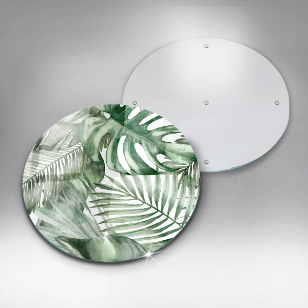 De vidrio templado Hojas pintadas