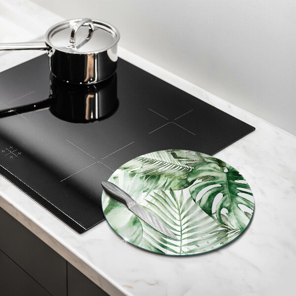 De vidrio templado Hojas pintadas