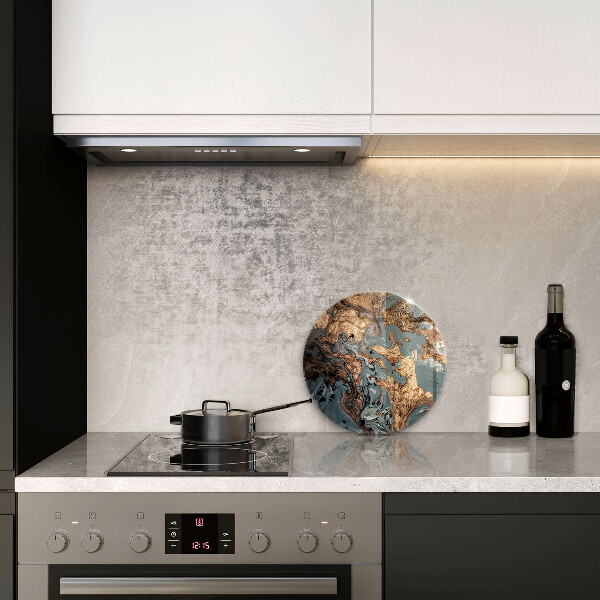 De vidrio templado Roca decorativa con oro