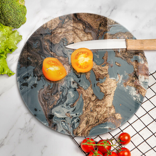 De vidrio templado Roca decorativa con oro