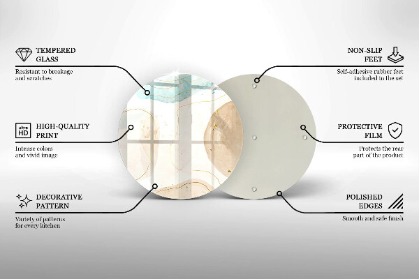 De vidrio templado Manchas boho y oro