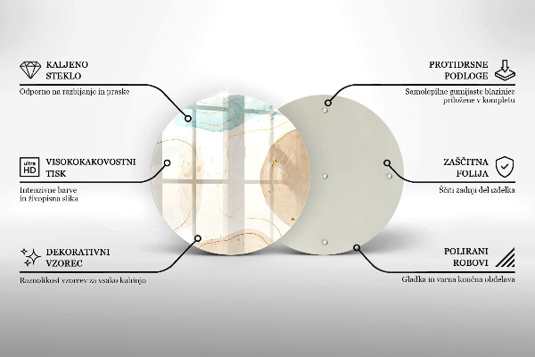 De vidrio templado Manchas boho y oro