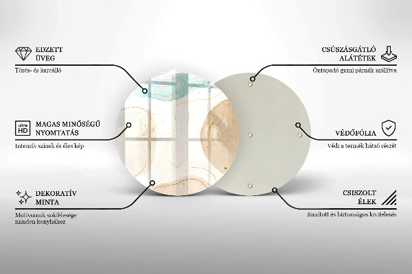De vidrio templado Manchas boho y oro