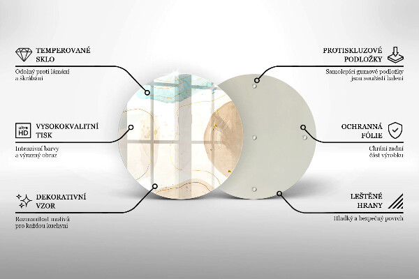 De vidrio templado Manchas boho y oro