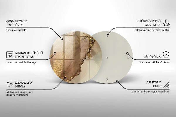 De vidrio templado Abstracción de oro