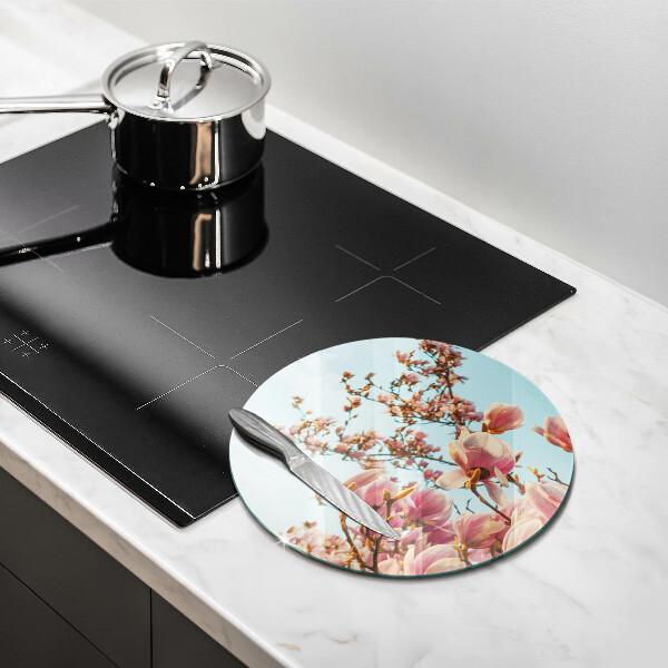 De vidrio templado Árbol de flores rosadas