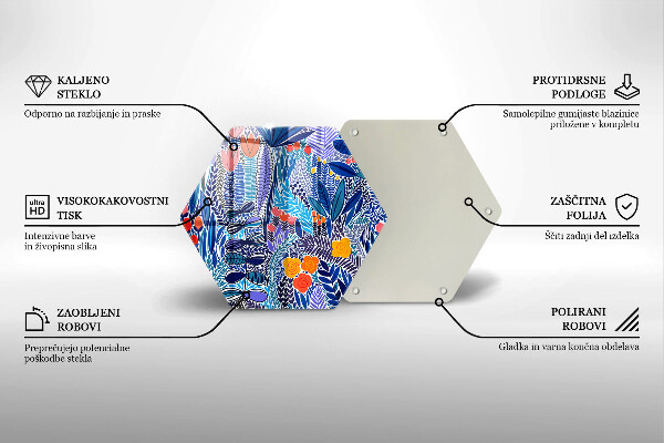 Tabla de cortar de vidrio Prado pintado