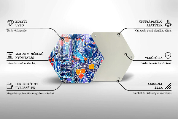 Tabla de cortar de vidrio Prado pintado