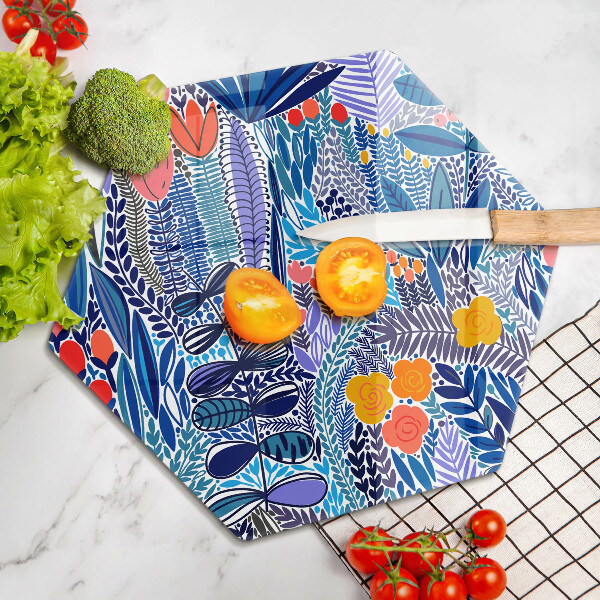 Tabla de cortar de vidrio Prado pintado