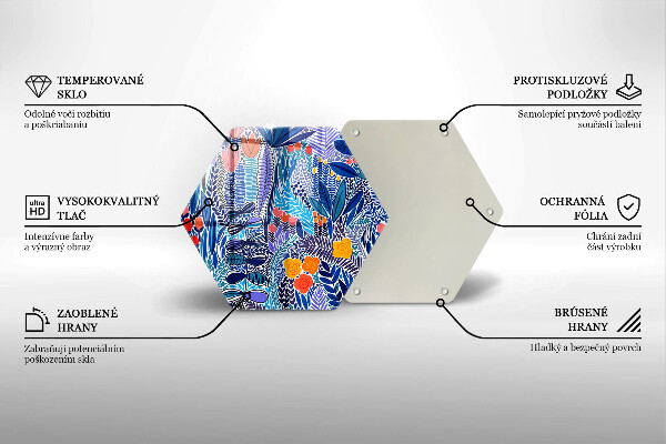 Tabla de cortar de vidrio Prado pintado