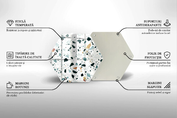 Tabla de cortar de vidrio Gres claro