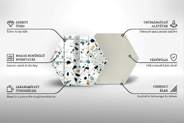 Tabla de cortar de vidrio Gres claro