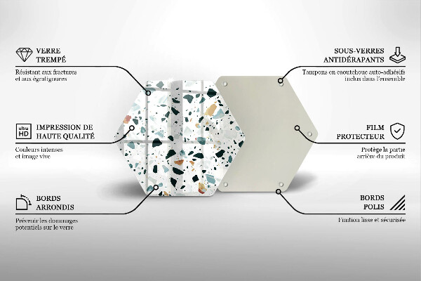 Tabla de cortar de vidrio Gres claro