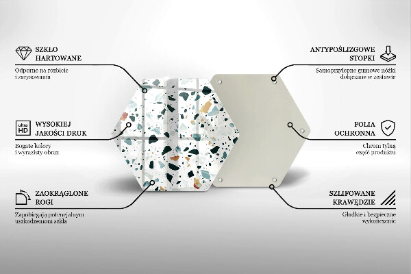 Tabla de cortar de vidrio Gres claro