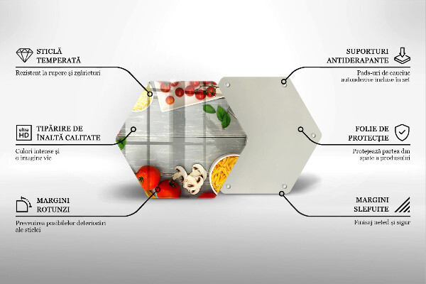 Tabla de cortar de vidrio Comida de cocina
