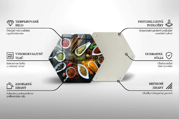 Tabla de cortar de vidrio Especias de cocina