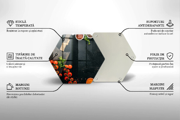 Tabla de cortar de vidrio Tomates cherry