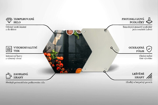 Tabla de cortar de vidrio Tomates cherry