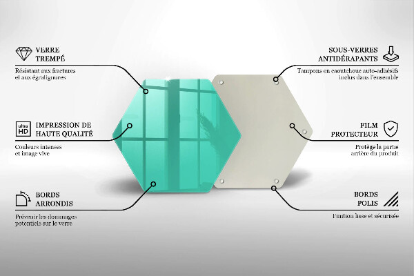 Tabla de cortar de vidrio Color verde