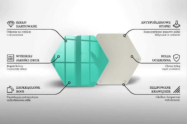 Tabla de cortar de vidrio Color verde