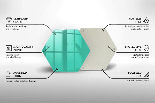Tabla de cortar de vidrio Color verde