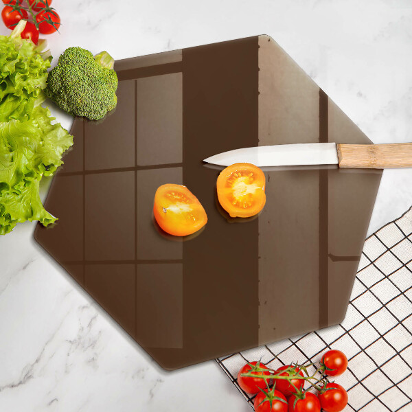 Tabla de cortar de vidrio Color marrón