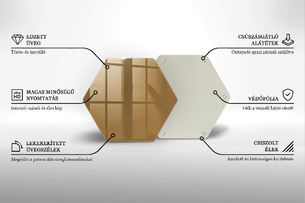 Tabla de cortar de vidrio Color beige