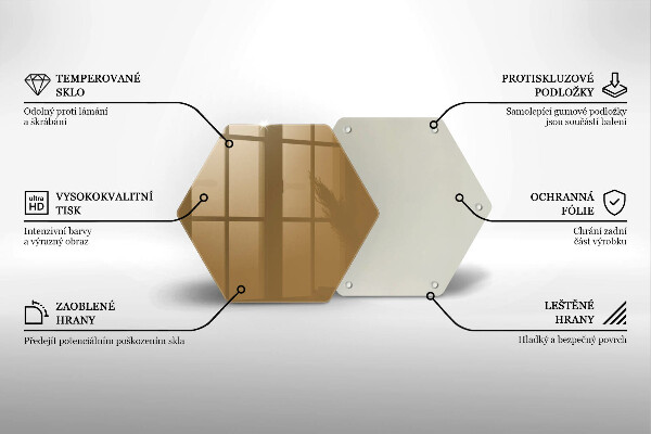 Tabla de cortar de vidrio Color beige