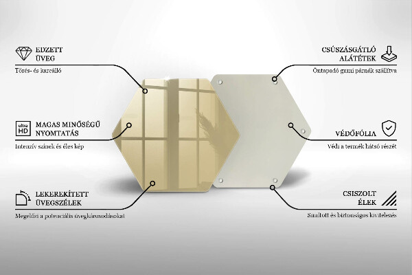 Tabla de cortar de vidrio Color beige