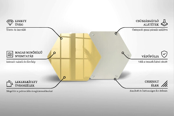 Tabla de cortar de vidrio Amarillo
