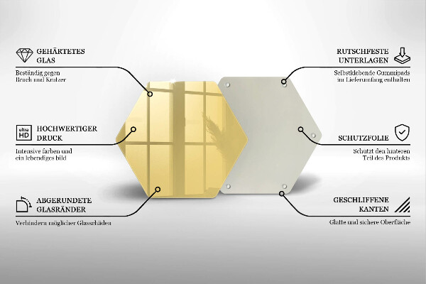 Tabla de cortar de vidrio Amarillo
