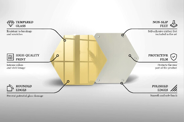 Tabla de cortar de vidrio Amarillo