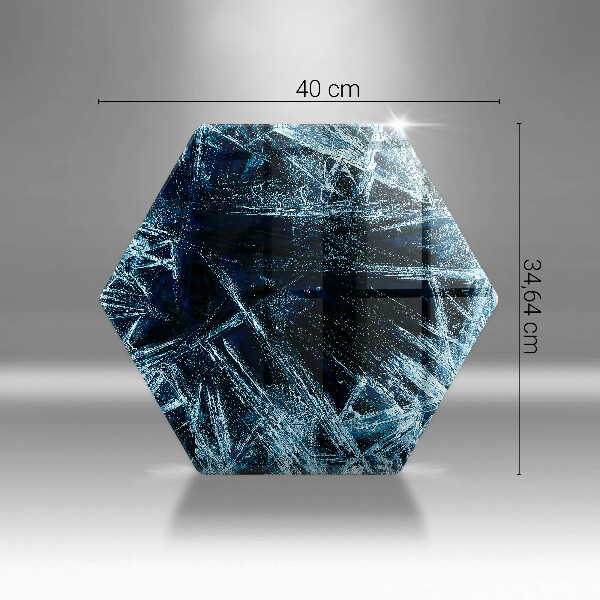 Tabla de cortar de vidrio Estructura del hielo afilado