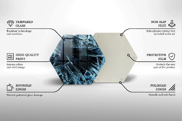 Tabla de cortar de vidrio Estructura del hielo afilado